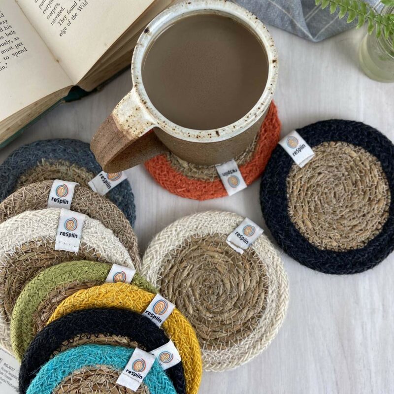 ReSpiin Seagrass & Jute Coasters