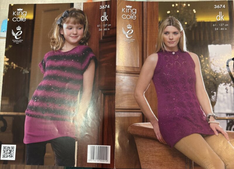 Knitting Pattern - Ladies & Kids - Double Knit - Tunic & Top