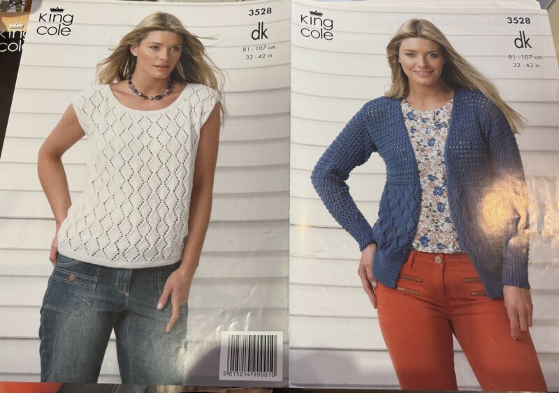 Knitting Pattern - Ladies - Double Knit - Cardigan & Top