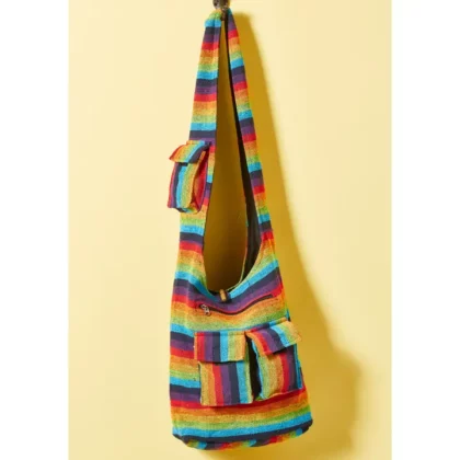 Shoulder Bag - Rainbow Strip Gheri Style