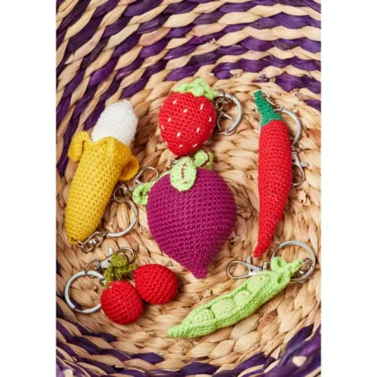 Keyring / Bag Charm - Crocheted Fruit and Veg