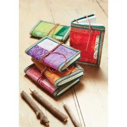 Notebook - Small - Handmade Sari Covered
