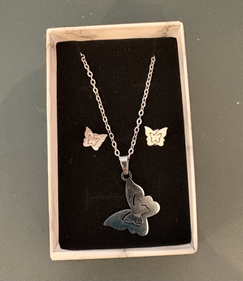 Necklace & Earing Sets in Gift Box - Stainless Steel - Various Designs - Image 8