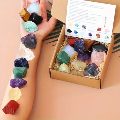 Chakra Raw Crystal Stone Set